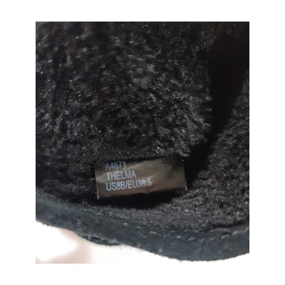 Coach Thelma Signature Monogram Embossed Black Suede Shearling Lined Boots, 8B - Picture 6 of 7